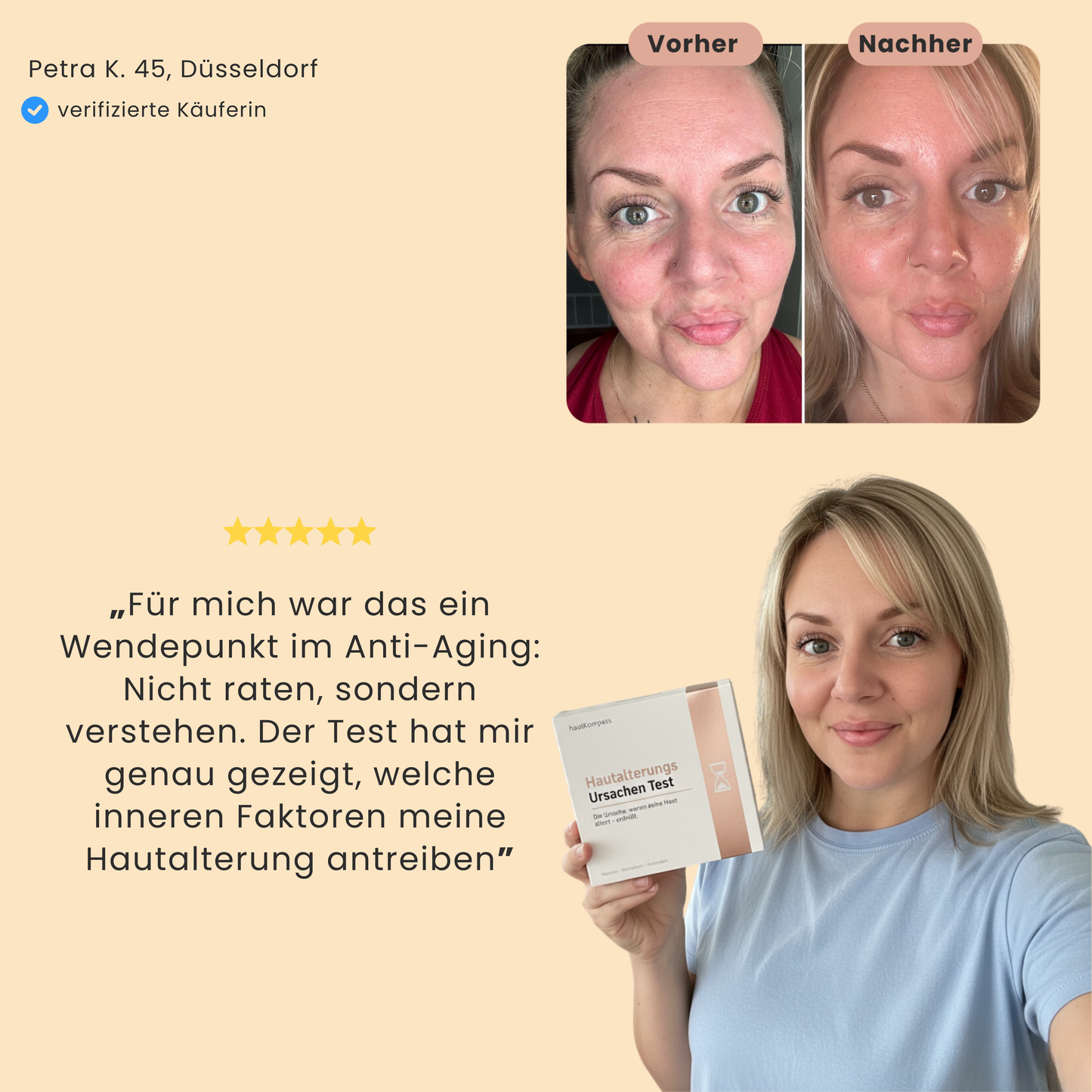 Hautalterungs Ursachen Test